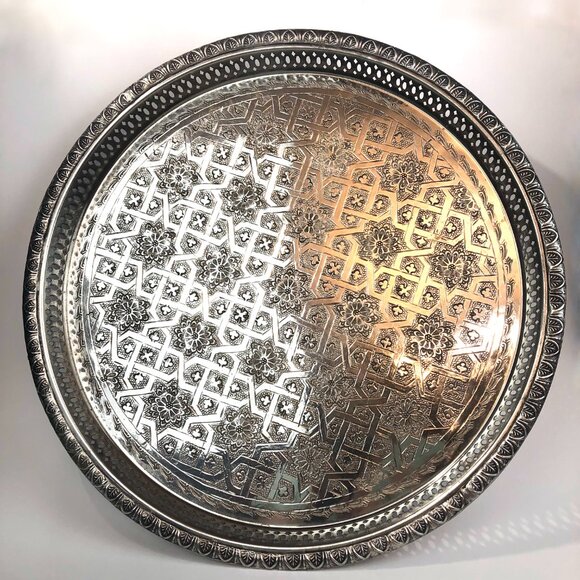 Vintage Moroccan Tea & Coffee Set 6-Piece Handmade in Fes Silver Plate - Picture 7 of 15